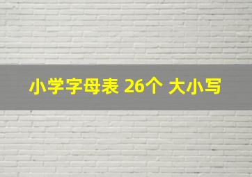 小学字母表 26个 大小写